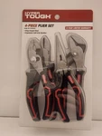 Hyper Tough 4 Piece Plier Set With Ergonomic Soft-grip Handles. Fixed Price $9.99.
