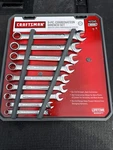 Sears Craftsman Nos 9PC Metric Combination Wrench Set 7-16MM 47045 Import. Fixed Price $32.95.