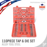110 Piece Combination Tap And Die Set Screw Extractor Remover Chasing W/case. Fixed Price $76.49.