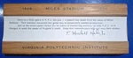 1964 Virginia Tech Miles Stadium Seat Wood Pencil Holder Signed. Fixed Price $199.99.