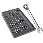 Powerbuilt 11 Piece Pro Tech Sae Reversible Ratcheting Combination Wrench Set -. Fixed Price $99.95.