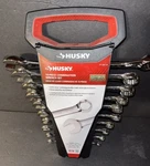 Husky 728 173 10-PIECE Combination Wrench Set, Sae, 12PT Box End, Offset. Fixed Price $25.00.