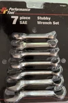 Performance Tool 7 Piece Sae Stubby Wrench Set Sealed. Fixed Price $10.00.