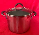 Qvc Cook's Essential Impactbase Nonstick Stainless Steel Stock Pot Pan 8QT Mg. Fixed Price $64.85.