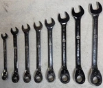 New Holland 8PC Sae Ratcheting Combination Wrench SET(SN70001). Fixed Price $135.00.