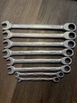 Snap Metric Flank Drive Plus Nonreversible Ratcheting Combo Wrench Set 8PC. Fixed Price $225.00.