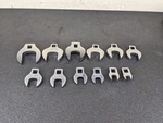 #BN719 Snap On Tools 3/8 Drive Sae 12 Pc Crows Foot Feet Wrench Set. Fixed Price $279.95.