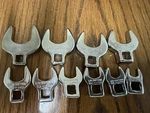 Craftsman 10 Piece 3/8" Drive Sae Crowfoot Wrench Set, Made In Usa.. Fixed Price $61.95.