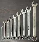 Vtg Craftsman Usa 9 Piece 12 Point Sae Combo Wrench Set. Fixed Price $48.99.