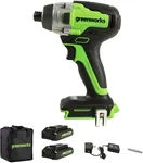 Greenworks 24V Brushless Impact Driver, Two Usb Batteries, And Charger. Fixed Price $58.99.