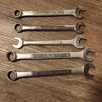 Vintage Craftsman Wrenches .....5/8 X2 .......3/4 ........ 1... 3/4-5/8. Fixed Price $29.99.