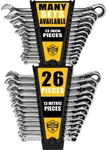 Toolguards Ratcheting Wrench Set 26 Pieces Inch/mm Slim Profile. Fixed Price $132.17.