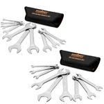 19PC Combination Wrench Set Ring Open End Spanner Super Thin Mm & Inch W/ Pouch. Fixed Price $39.99.