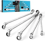 Duratech Extra Long Flex-head Ratcheting Wrench Set, Double Box End. Fixed Price $87.49.