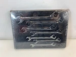 Snap On SVSM807A Metric Flank Drive Plus Four-way Angle Head Open-end Wrench Set. Fixed Price $187.46.