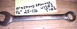 Armstrong Spanner 1/2" Combo 12 Point # 25-116 Wrench Usa. Fixed Price $13.25.