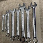Hyper Tough Chrome Vanadium 8 Piece Combination Wrench Set Sizes Listed Desc. Fixed Price $19.97.