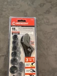 New 3 Tools In Crescent CPTAW8 11 Pc Pass Thru Adjustable Wrench Set Sae Mm. Fixed Price $34.99.