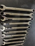 Snap-on 15-PIECE Sae Combination Wrench Set, Chrome Finish. Fixed Price $500.00.
