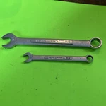 Worn Craftsman 5/8" And 3/8 Wrench Combination 12 Point Sae -v- 44697 ,44693USA. Fixed Price $5.00.