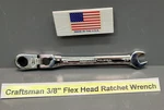 Craftsman Industrial 24656 3/8" Flex Head Reversible Ratcheting Wrench Usa. Fixed Price $21.99.