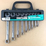 Craftsman Usa Point Sae 9-PIECE Combination Wrench Set Holder 44162. Fixed Price $79.99.