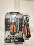 Tactix 40-PIECE Stubby Tool Set Adjustable Wrench Ratchet Driver Sockets. Fixed Price $19.99.