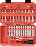 Tekton SKT05303 1/4 Inch Drive 6-POINT Socket And Ratchet Set, 56-PIECE. Fixed Price $99.99.
