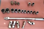Amazing Nos!! Early Craftsman Circle H Socket Set Standard + Deep More 1/2DR. Fixed Price $345.00.
