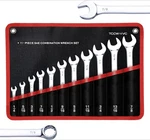 11-PIECE Combination Wrench Set With Roll-up Storage Bag, Drop-forged. Fixed Price $19.95.