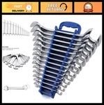 14-PIECE Angle Head Open End Wrench Set, Chrome Vanadium Steel, Inch Sizes & Rac. Fixed Price $105.99.