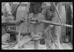 Kilgore Texas 1939 Oil Field Workers Releasing Pipe Wrenches Drill. Fixed Price $13.49.