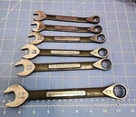 Craftsman 6 Pc Metric Black Oxide Combination Wrench Set Splne 9-14019 11MM 17MM. Fixed Price $30.00.