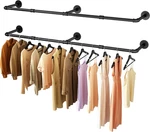 Wall Mounted 60IN, Industrial Pipe Clothing Racks Mount, Heavy Duty. Fixed Price $74.99.