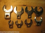 Snap On Mac Tools 8PCS Open End Crowfoot Wrenches Standard Metric (il). Fixed Price $149.99.