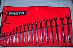Proto J1200RM-T500 17 Piece Full Polish Metric Combination Wrench Set 7-24 Mm. Fixed Price $488.00.