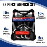 Workpro 32PC Combination Set W/tray Sae&metric 12 Pt Regular Wrenches. Fixed Price $34.99.
