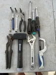 14PC Kobalt Hand Tools Screwdriver Water Pump Pliers Crescent Sledge Wrench Saw. Fixed Price $49.99.
