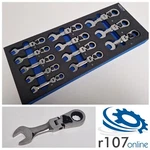 Blue Point 8-19MM Midget Flex Head Ratchet Spanner Set As Sold By Snap On.. Fixed Price $270.84.