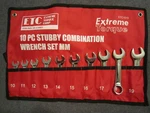 Stubby Short Midget Metric Combination Crv Wrench Set 10 - 19MM Extreme Torque. Fixed Price $44.95.