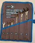 6 Piece New Sae Jet Combo Wrench Set 3/"8 - 3/4" Chrome Vanadium Steel In Pouch. Fixed Price $16.74.