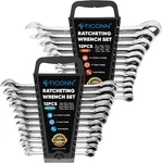 Ratcheting Wrench Set With Organizer Rack, Professional Slim Profile Mechanic Cr. Fixed Price $38.98.
