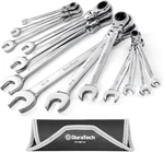 Duratech Flex-head Ratcheting Combination Wrench Set, 13-PIECE Sae, Silver. Fixed Price $86.05.