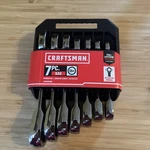 Craftsman CMMT87026 Ratcheting Box Wrench Set Stubby. Fixed Price $47.95.