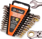 Qnkaa Flexible Ratcheting Wrench Set 12PCS Metric 8-19MM Flex-head Spanner Gear. Fixed Price $81.99.