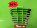 Snap-on Tools Ratcheting Combination Wrench Set Sae Reversible Flank Drive Plus. Fixed Price $400.00.