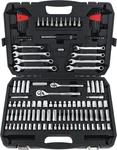 Amazon Basics Mechanic's Socket Tool Set With Case, Metric Sizes, 145-PIECE. Fixed Price $81.41.