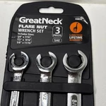 Greatneck Flare Nut Wrench Standard Sae 3PC Set. Fixed Price $22.95.