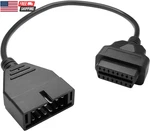 OBD1 OBD2 Gm Adapter Cable 12 Pin 16 Connector Scanner Extension. Fixed Price $17.04.