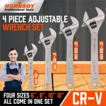 4PCS Adjustable Wrench Set Cr-v Steel Crescent 6" 8" 10" 12" Laser Scales. Fixed Price $29.99.